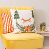 Fox and Rabbits Velvet Cushion