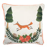 Fox and Rabbits Velvet Cushion