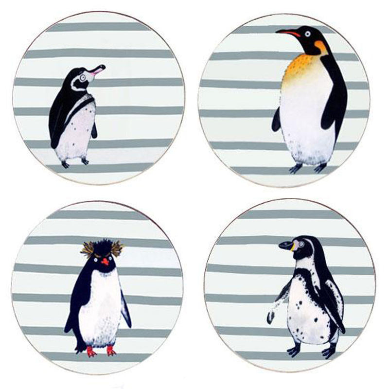 Penguin Waddle Set of Four Coasters