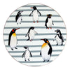 Grey Stripe Penguin Waddle Placemat