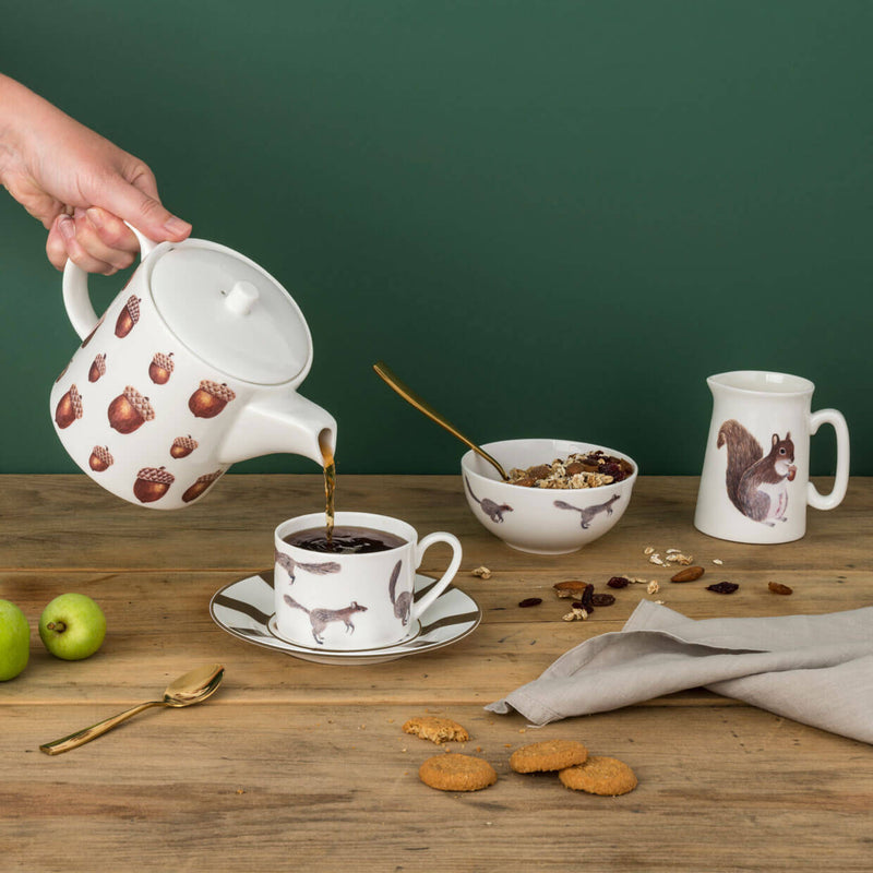 Acorn and Squirrel Cup and Saucer